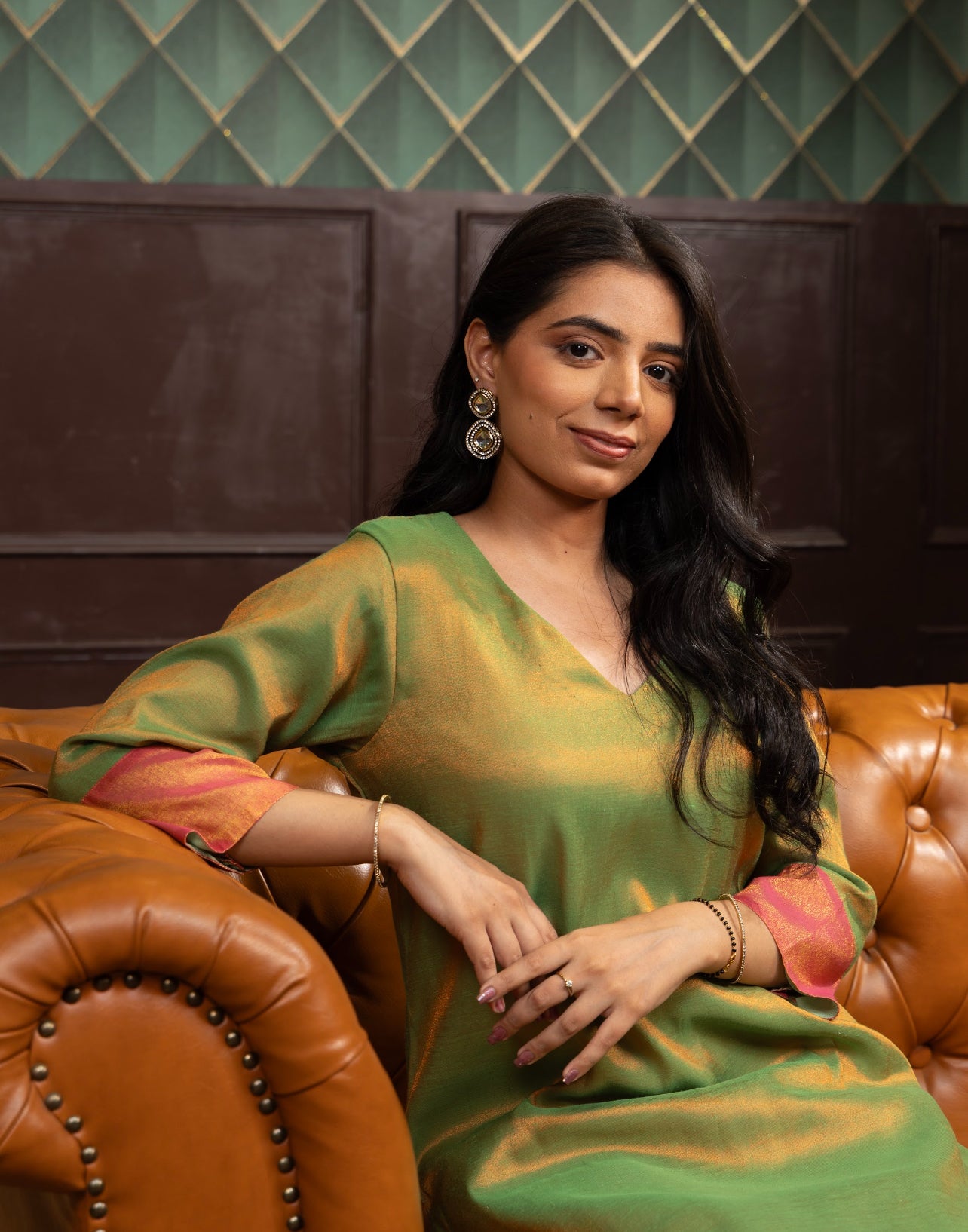 Taara – Green Handwoven Kurta Set